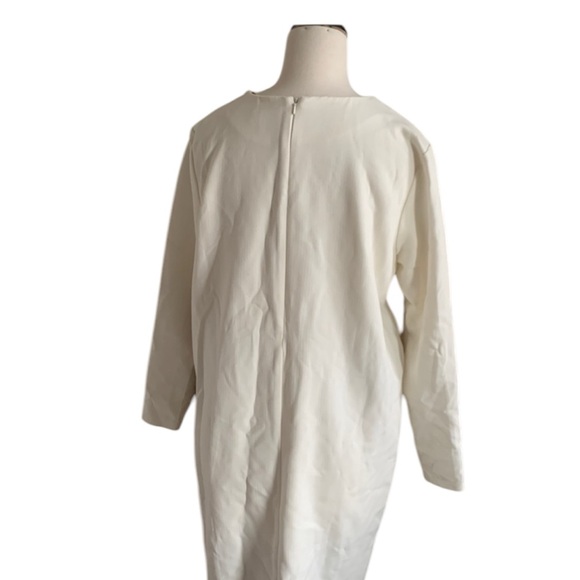 ASOS Womans Colorblock Tan White Long Sleeve Dress Size 10 - Picture 7 of 12